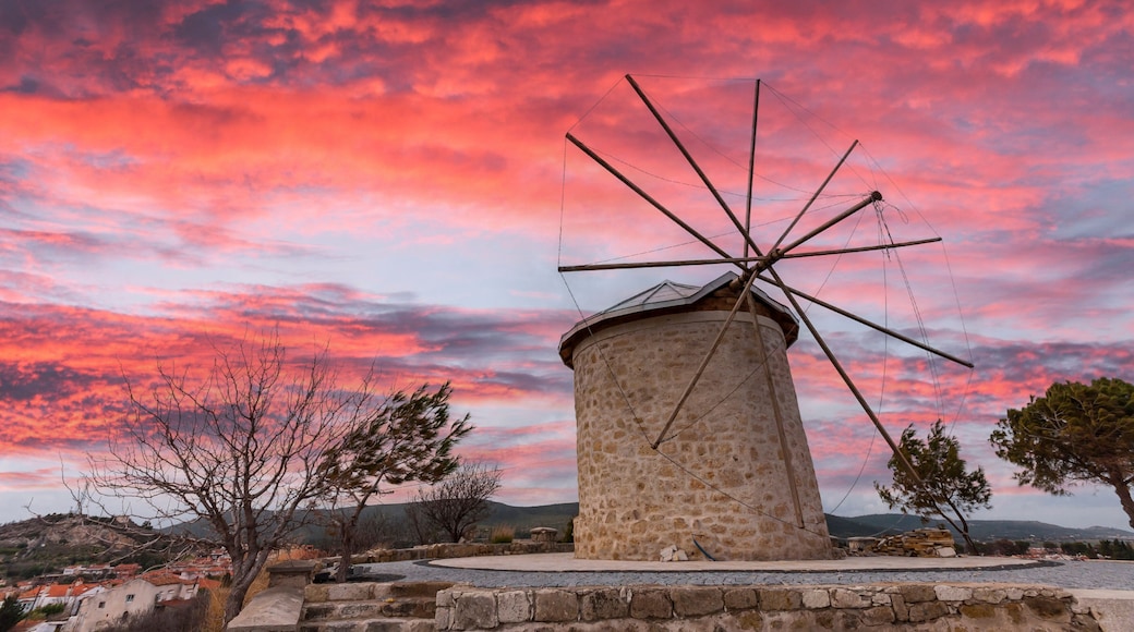 Windsmills of Alacati in Cesme Town of Turkey