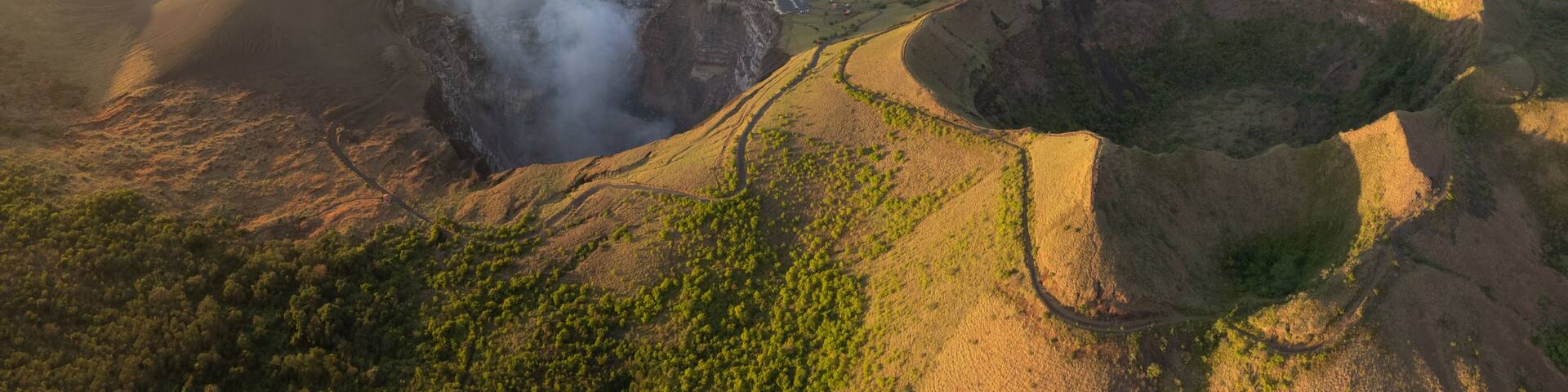Panorama landscape on Masaya volcano park