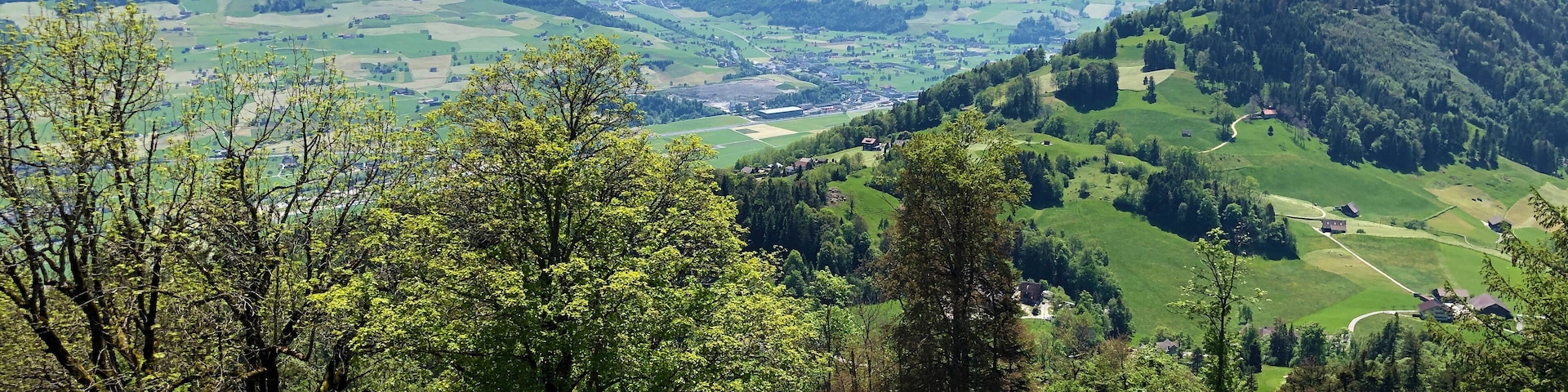 Walking and hiking recreational trails on the mountain Bürgenstock (Buergenstock or Burgenstock), Ennetbürgen (Ennetbuergen) - Canton of Nidwalden, Switzerland
