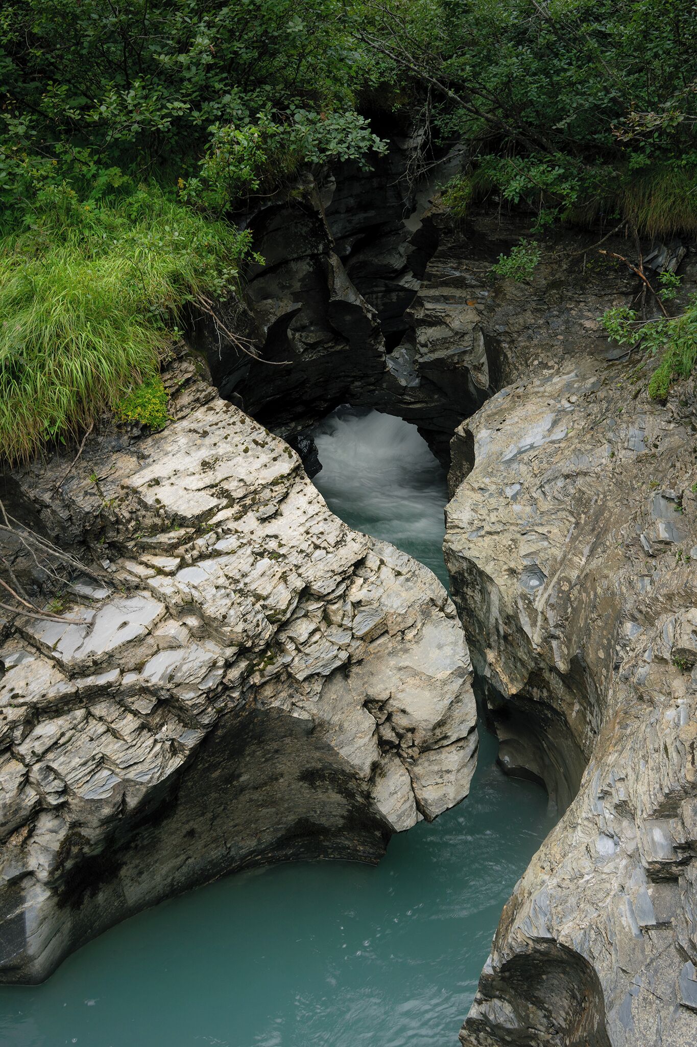 Unique gorge landscape found in the hiking trail 'Trutg dil Flem' in Flims