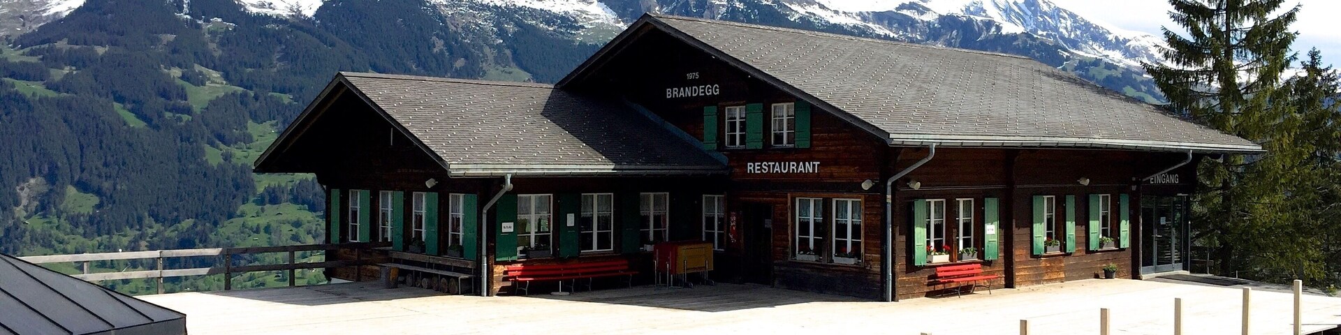 Brandegg ski station in Grindelwald, Bernese Alps, Switzerland. Grindelwald area is a famous ski resort in Switzerland.