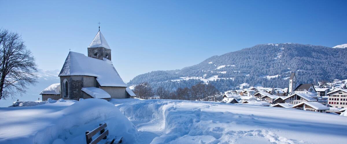Flims showing tranquil scenes, landscape views and snow