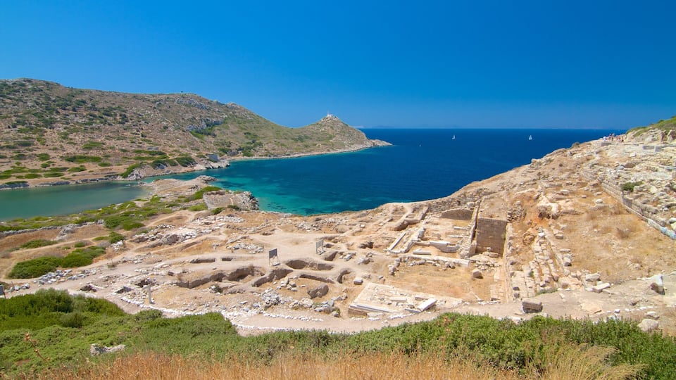 Datca showing building ruins and a bay or harbor