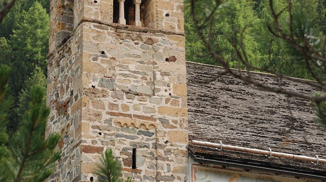 Tucked away in the woods in Pontresina is this gorgeous church, Sta. Maria. Only a portion of this church is still standing but inside it contains frescos which date from about 1230. Summer hours are M-F, afternoons only. This is a unique find and getting there is an easy hike from town. It is also located along some great hiking trails, so a picnic lunch is a great idea.