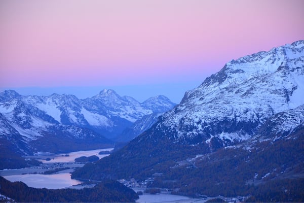 Waking up in the Swiss mountains looking down to St. Moritz !
#WinterWondersPhotoSweepstakes
