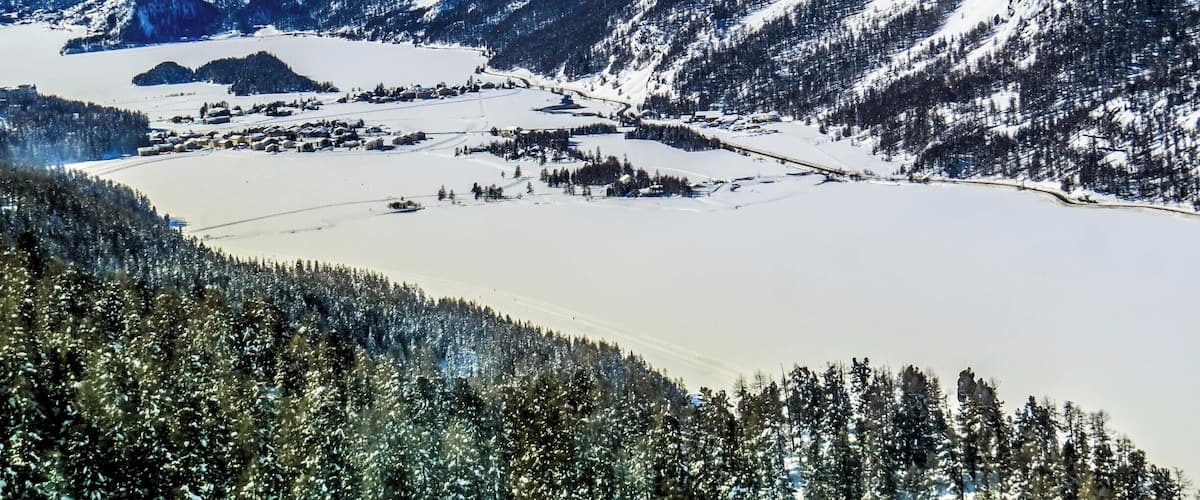 View from Mount Corvatsch in St Moritz, Switzerland.
