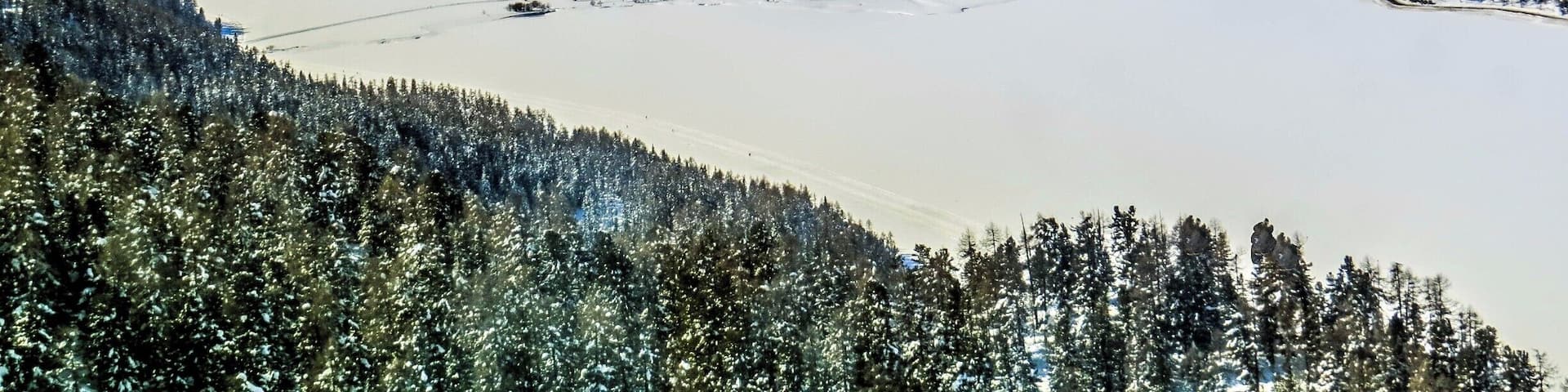 View from Mount Corvatsch in St Moritz, Switzerland.