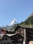 Beautiful view on the Matterhorn seen from Zermatt city, Swiss.