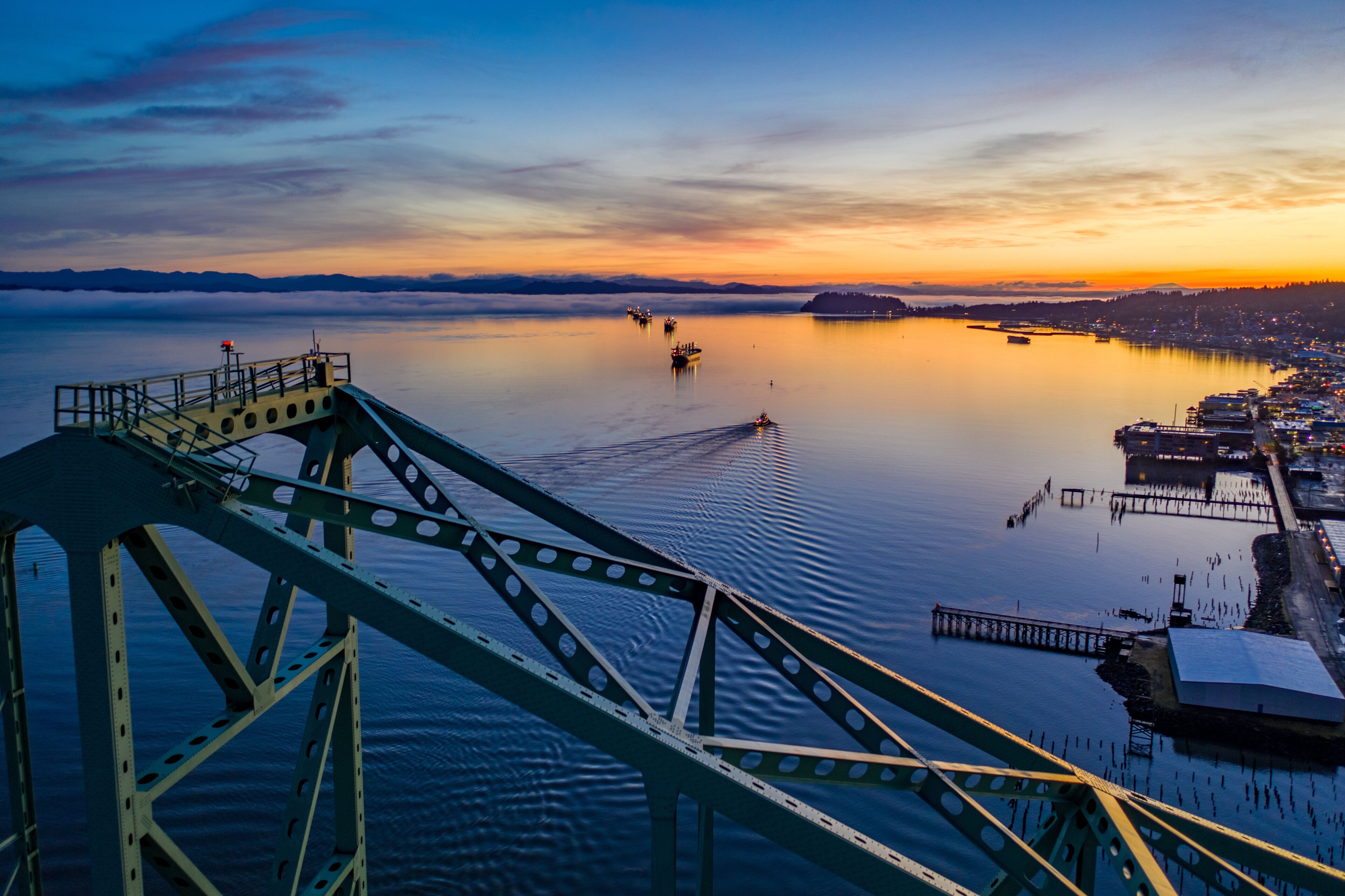 Astoria Sunrise Aerial