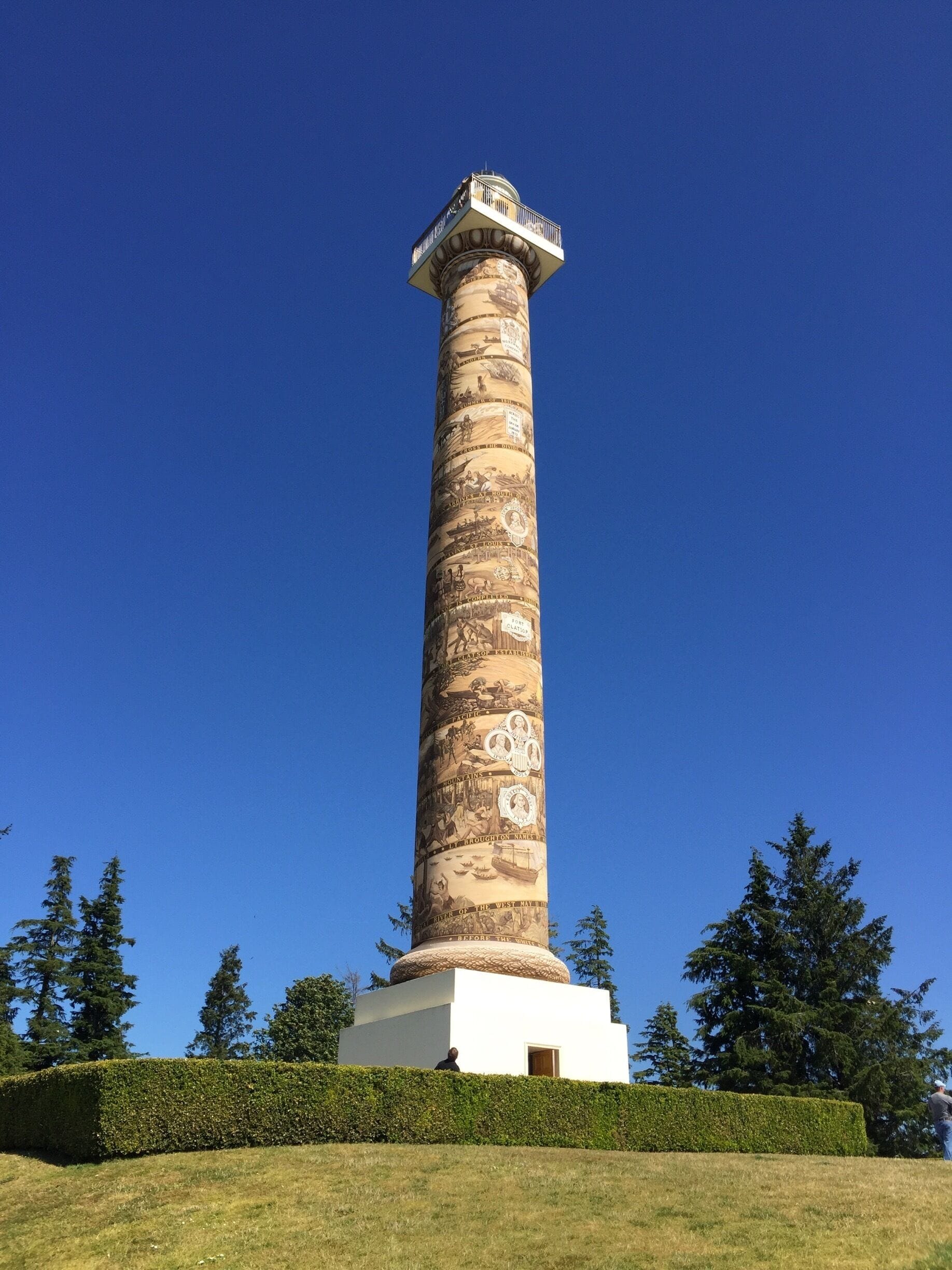 Hank you to my fellow Trover's for posting this site; I may not have known about it otherwise!  This hilltop tower affords visitors an astounding view from its top (a 125 foot comb up a spiral staircase) and an historical overview of the discovery and settlement of the Columbia River area. Well worth the climb and $5 parking fee! 