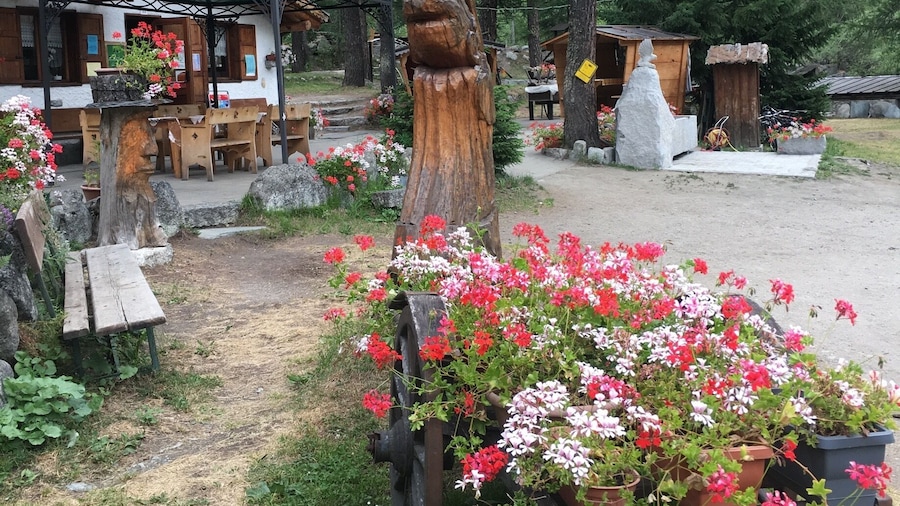 Beautiful campsite in the Val Ferret outside Courmayeur, lying directly beneath the Grandes Jorasses and serving fabulous home-baked pizza and bread!