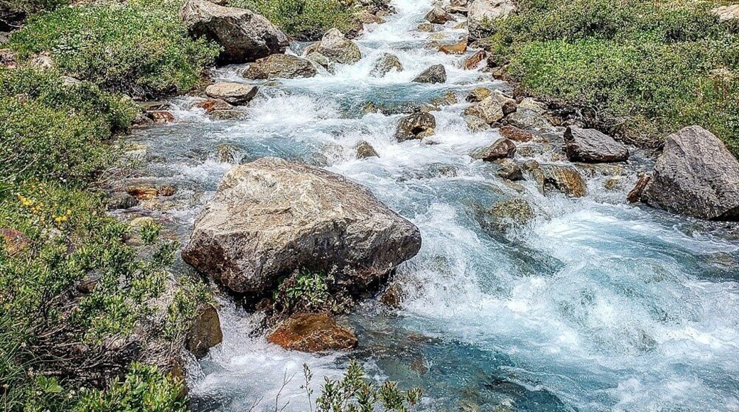 One of the prettiest sights on our hike through the Val Veny in the Italian Alps outside of Courmayeur. And endless area to explore for hikers and climbers alike.