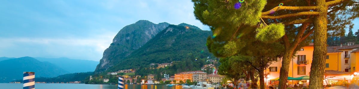 Menaggio montrant ville côtière et vues littorales