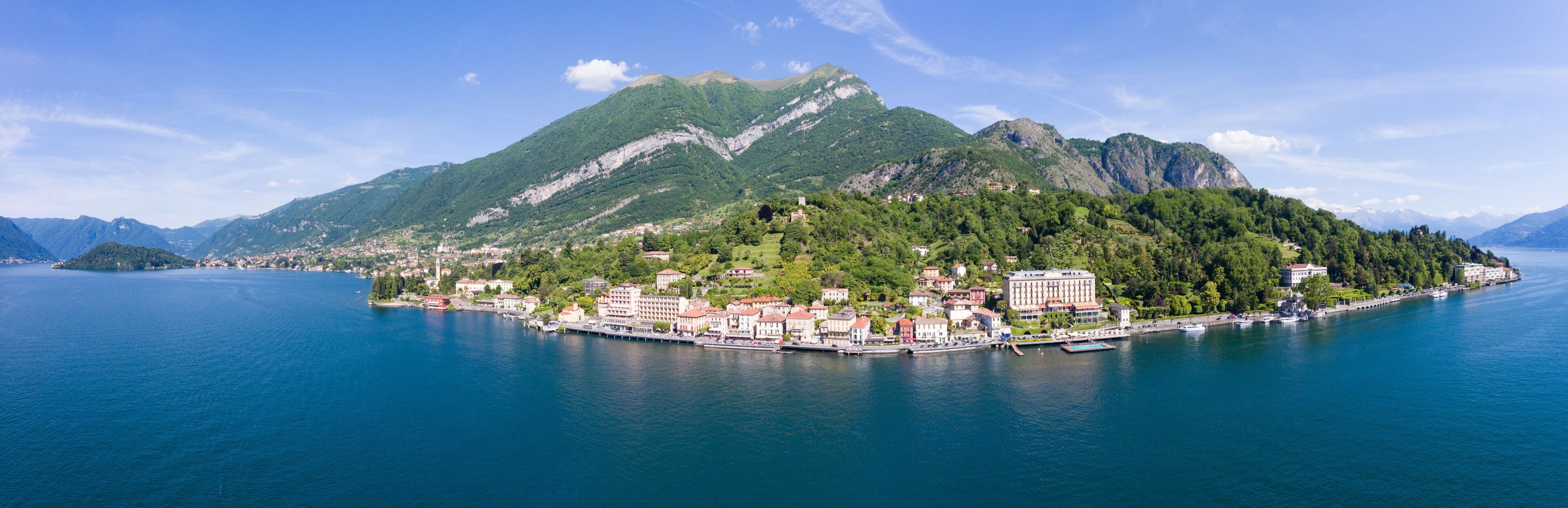 Tremezzo and Cadenabbia - Panoramic view on Como Lake - Aerial view