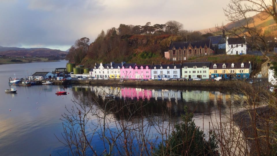 Portree has warm friendly people, a colorful waterfront and stunning views.