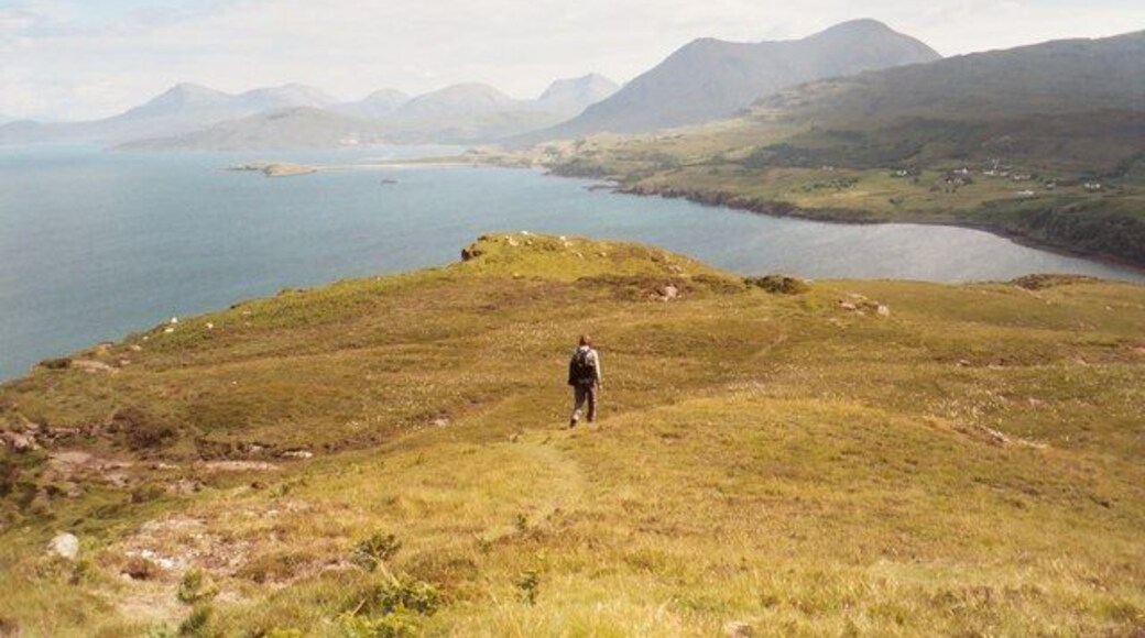 The full length of Braes This view shows the full length of the local area called Braes which is made up of lots of tiny clusters of housing. The area is a convenient 'commuter distance' from Portree. Glamaig and the Red Cuillin are in the distance.