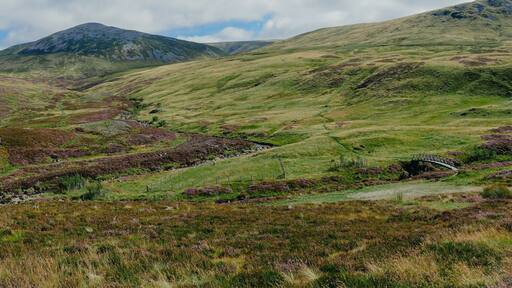 Panorama of Glen Shee in Perthshire, Scotland