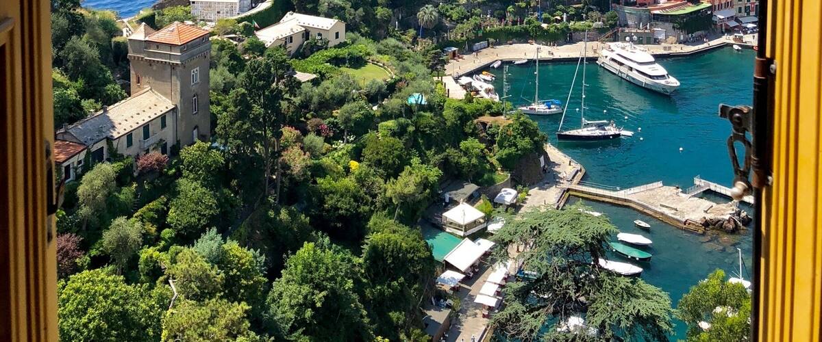 Looking out of the window of Castello Brown, Portofino, Italy 
#AboveItAll