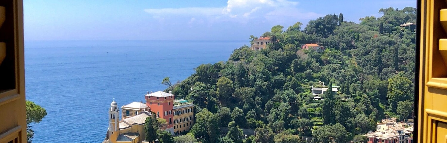 Looking out of the window of Castello Brown, Portofino, Italy
#AboveItAll