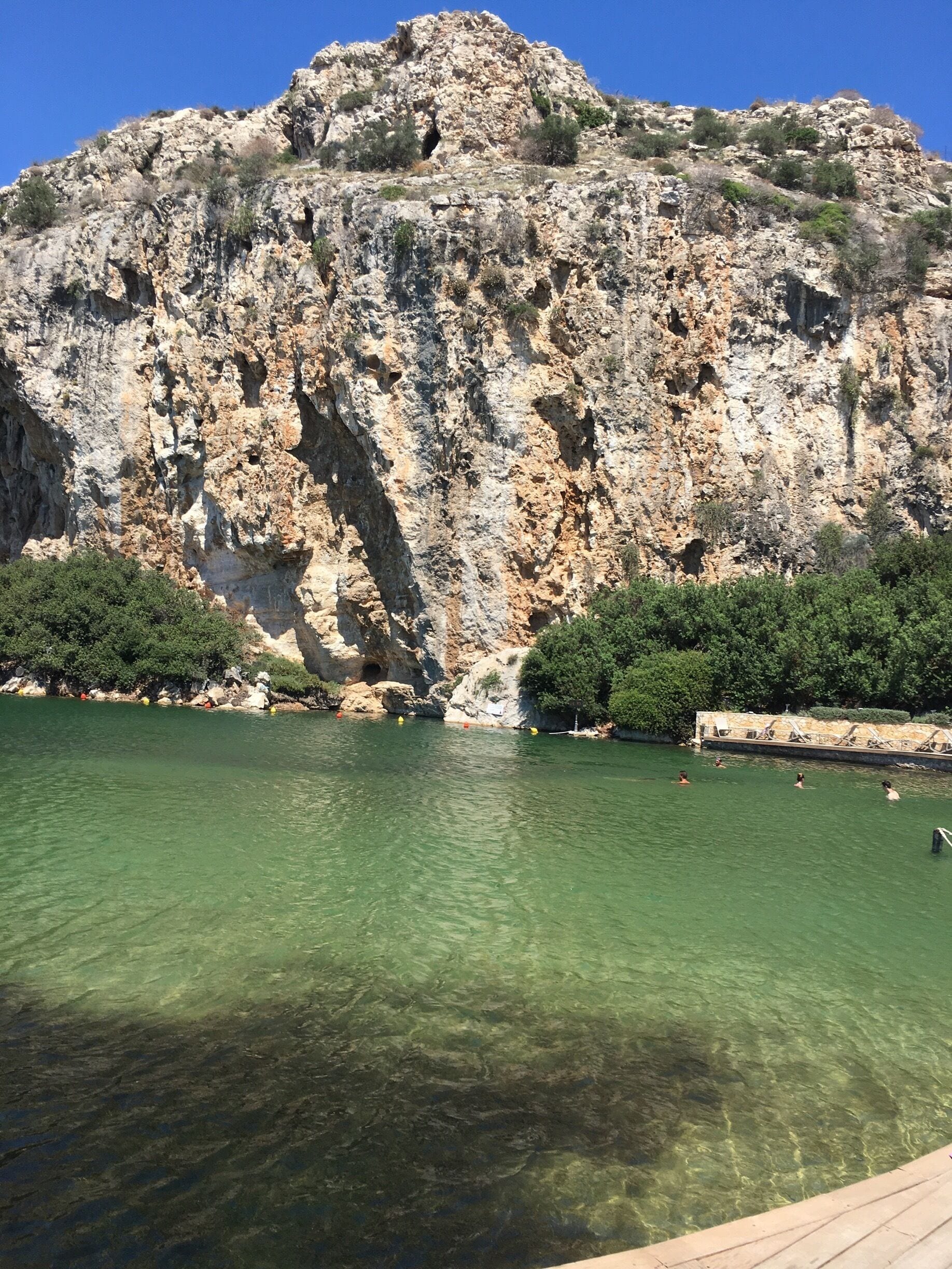 Beautiful lake right opposite Vouliagmeni beach. Perfect for people who like quieter places.