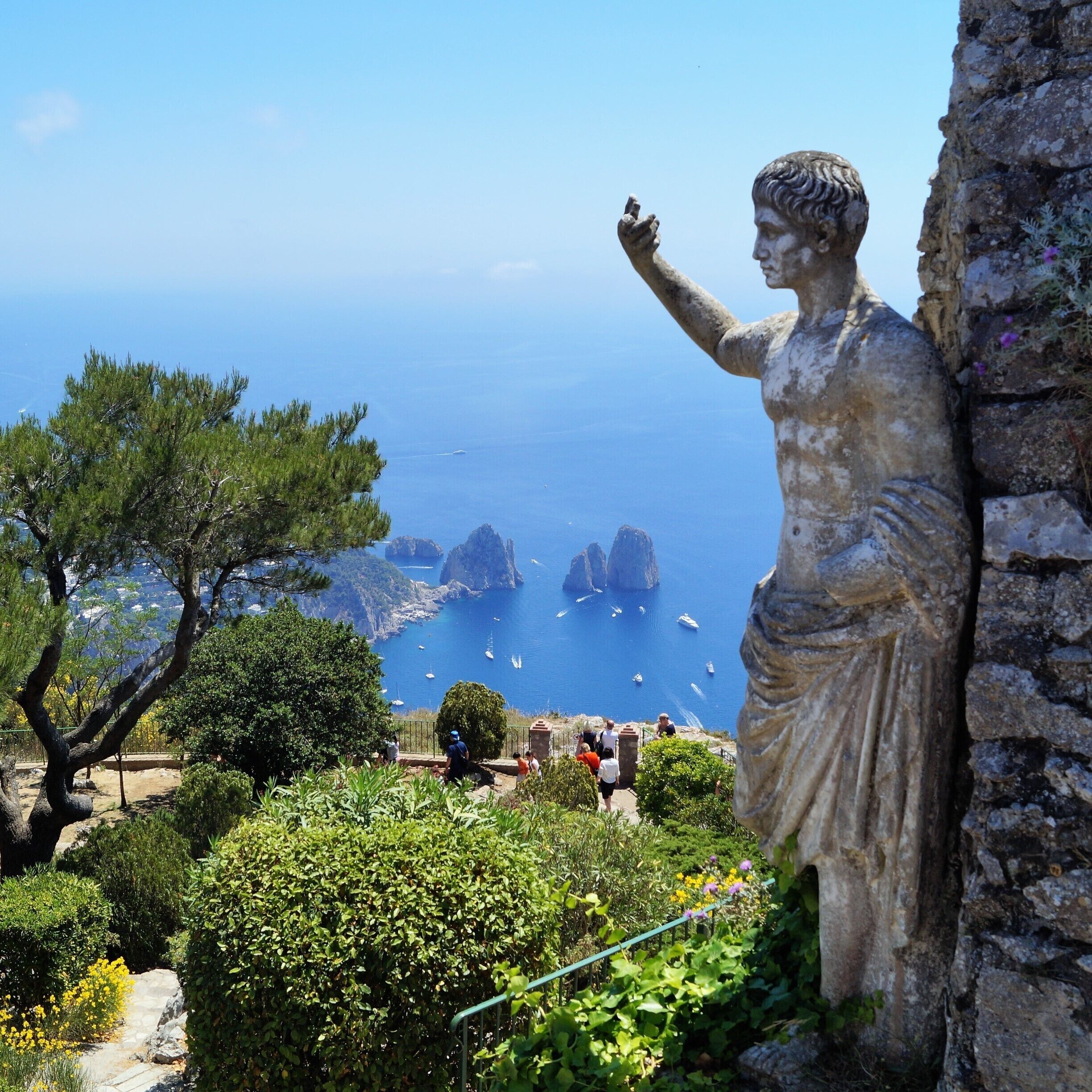 Overlooking the Faraglioni rocks from Anacapri