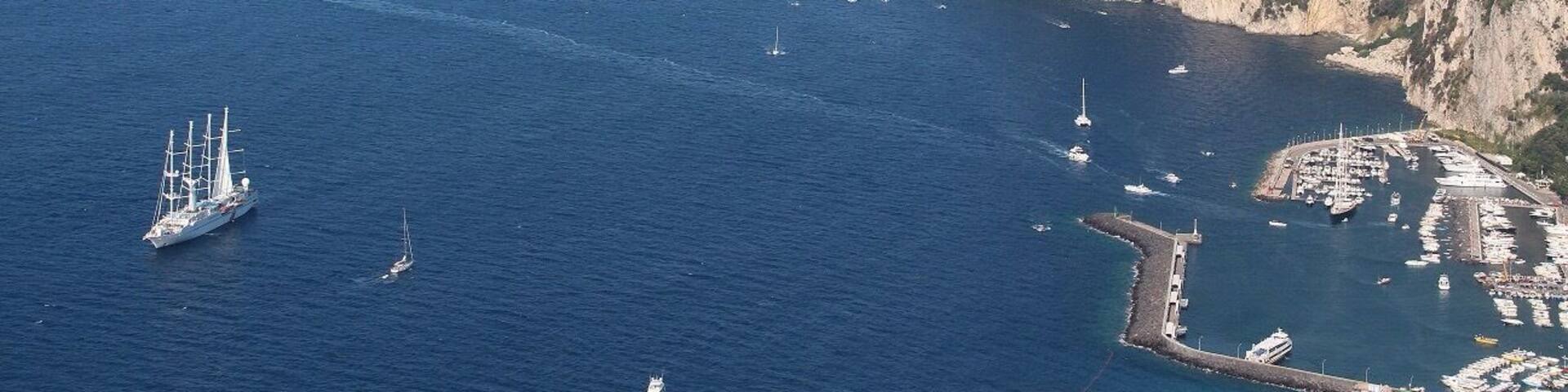 When visiting Capri, don't forget to take a ride to Anacapri. "Ana" is the Ancient Greek prefix meaning "up" or "above." This little town will give you breathing views of Capri. I was instantly stunned by the #blue Mediterranean Sea. This particular photo was taken at Villa San Michele.