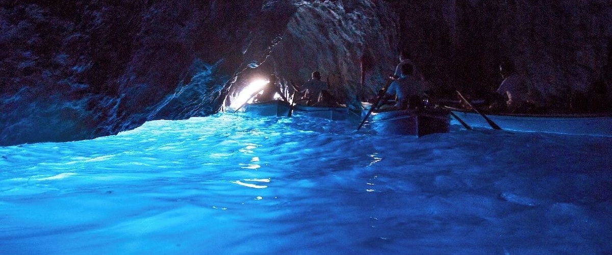 Seeing the Blue Grotto is a highlight of visiting the island of Capri. For the most scenic views of Capri take a boat trip around the island, ending at the Blue Grotto. For more information, check out this link:
http://www.earthtrekkers.com/is-the-blue-grotto-worth-seeing/
#blue