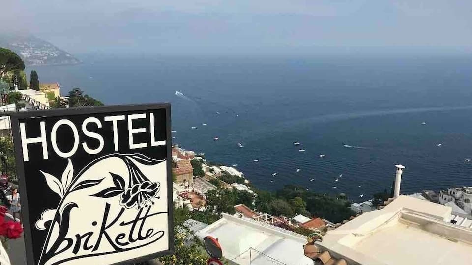 Affordable and comfortable hostel on the Amalfi Coast. I’d definitely stay here again... disclaimer - must like stairs! Lol. It’s at the top of the town and to get down to the beach is a lot of winding roads and stairs. But at the tip you get this view...