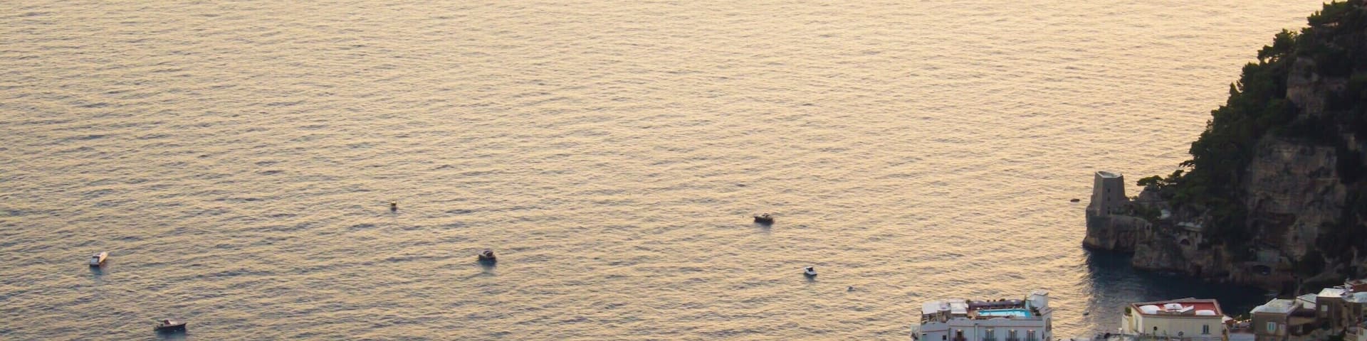 The gorgeous town of Positano on the Amalfi coast just as the sun was setting. Positano is not somewhere to go if you are afraid of a lot of walking up and down steep stairs!
