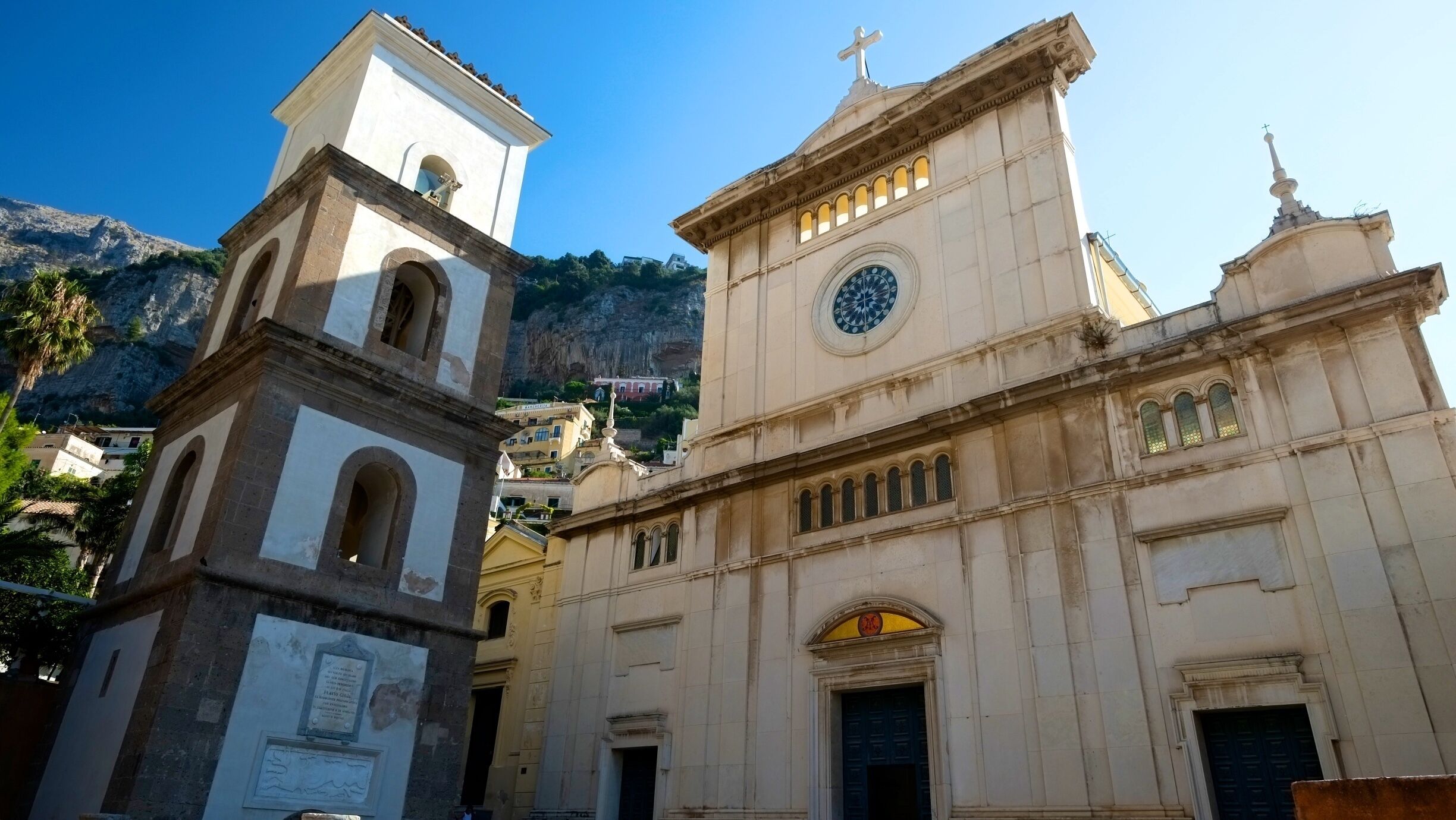 The Church of Santa Maria Assunta is an important part of Positano’s cultural, religious and architectural landscape. The church is one of the town’s most prominent and photograp hed sights, as it is located right in the center of Positano just a few steps from the Marina Grande beach. The church’s colorful majolica tiled dome is one of the town’s iconic symbols, its intricate pattern of yellow, green and blue tiles shining against the blue sky and Mediterranean Sea.