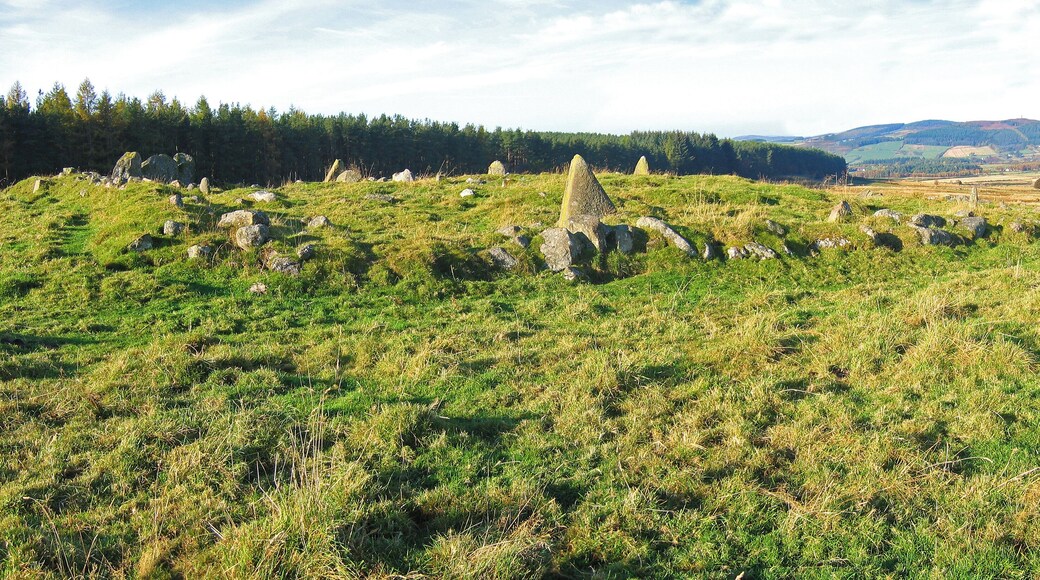 Stone circle near Knock Wood