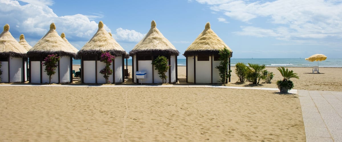 The famous Lido Beach of Venice in Italy