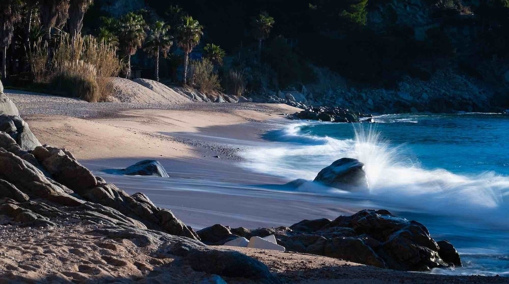 Between Lloret de Mar and Tossa de Mar, this is a wide Cala with various options for an interesting photo. Beautiful on a slightly windy winterâs morning!