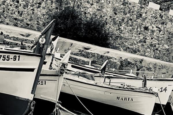 Loved these boats. Lined up and waiting to go fish