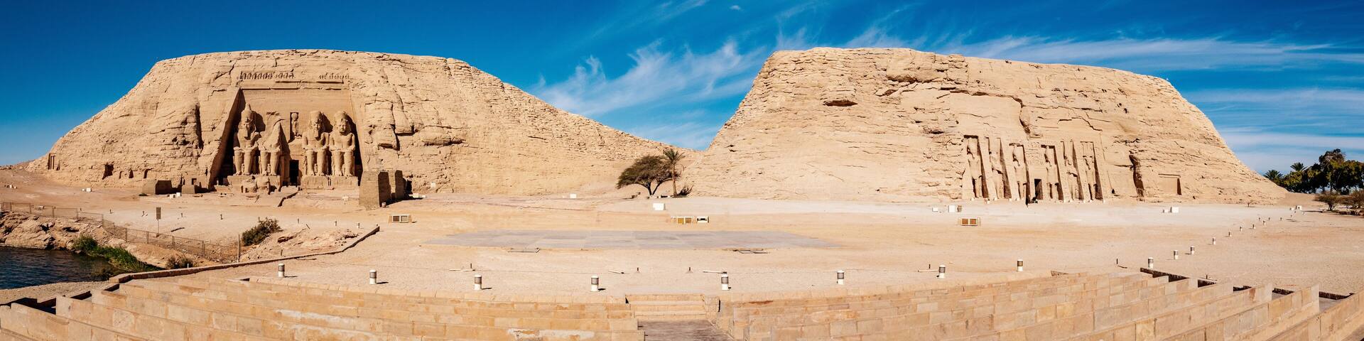Great temples of Abu Simbel panoramic view