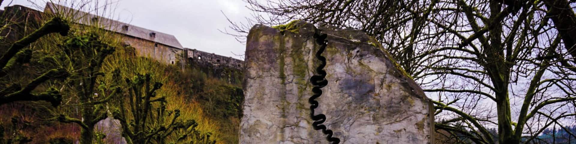 River monument and three lane