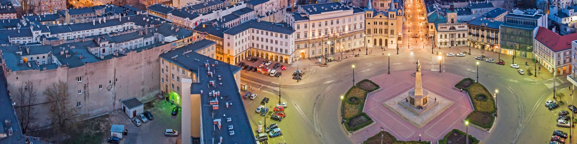 Łódź, Poland -view of Freedom Square.
