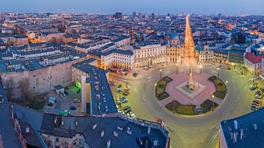 Łódź, Poland -view of Freedom Square.