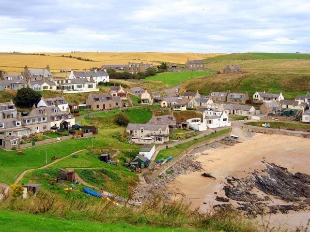 Collieston. The old fishing village of Collieston. Laurence of Arabia lived here briefly after WW1. Popular holiday beach in Summer.