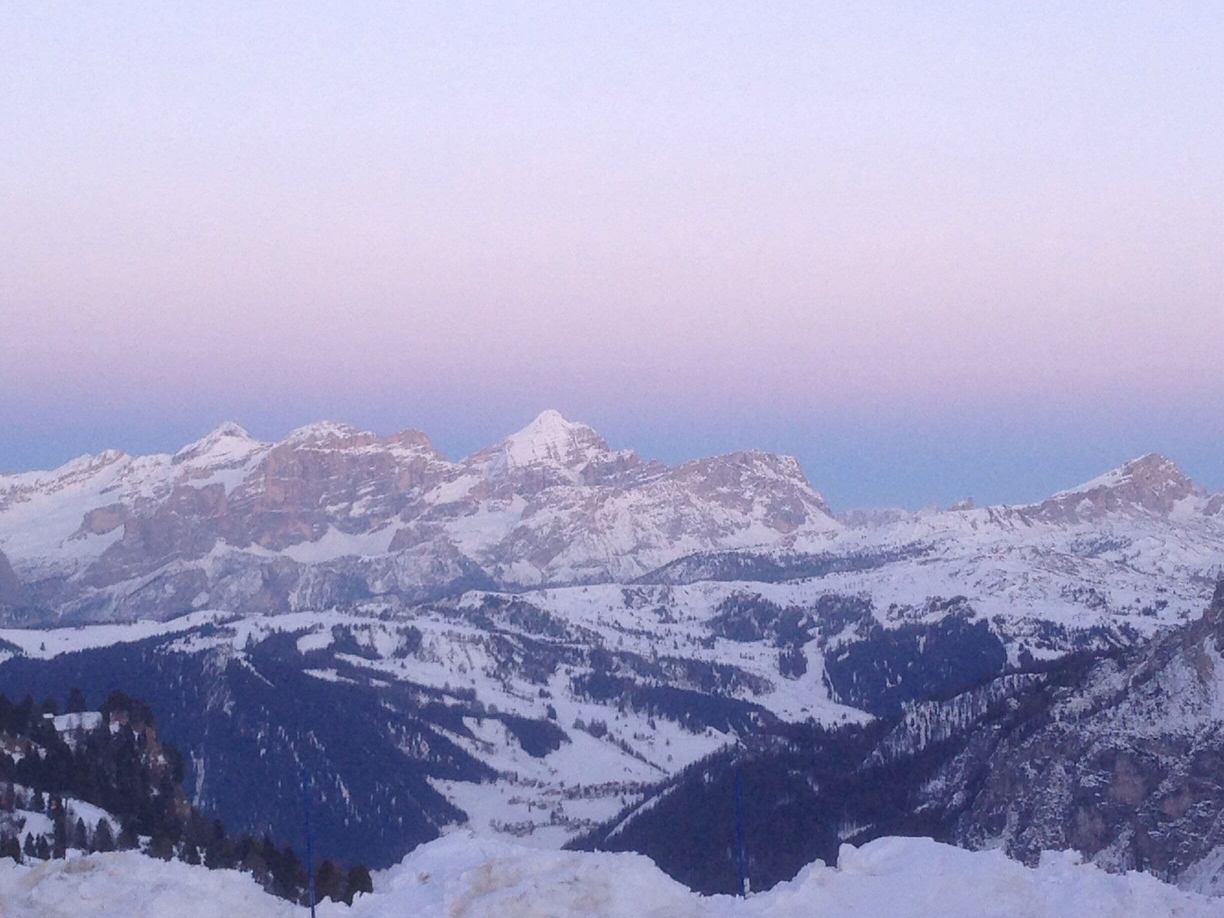 View from Passo Gardena just around sunset

