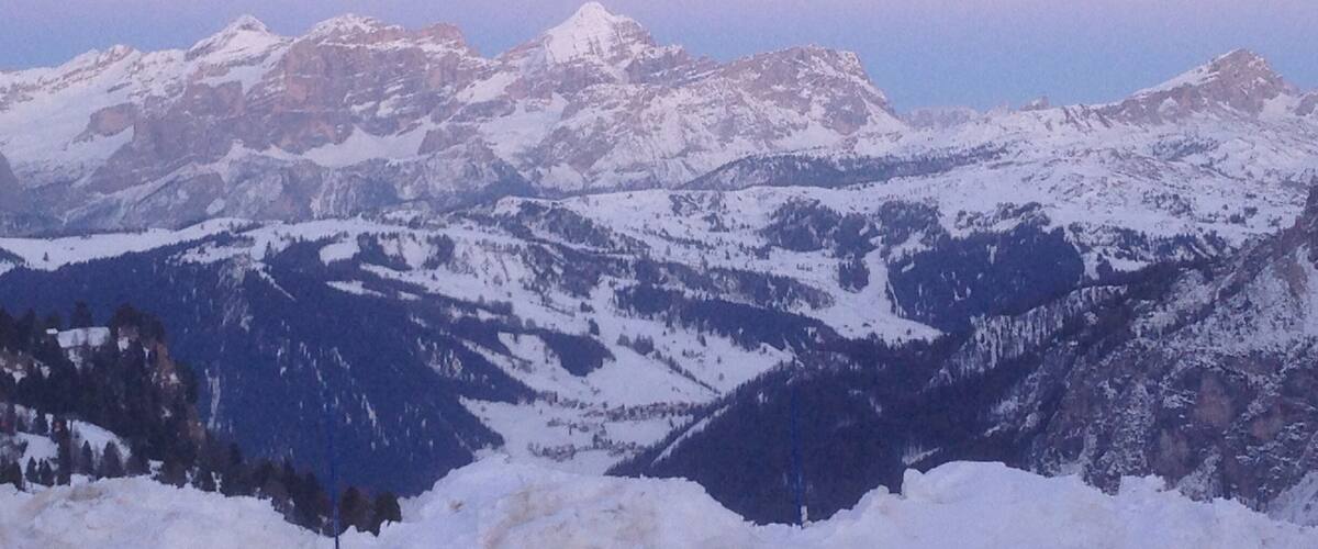 View from Passo Gardena just around sunset