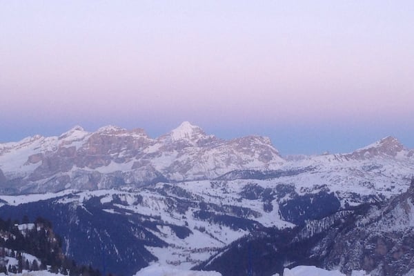 View from Passo Gardena just around sunset