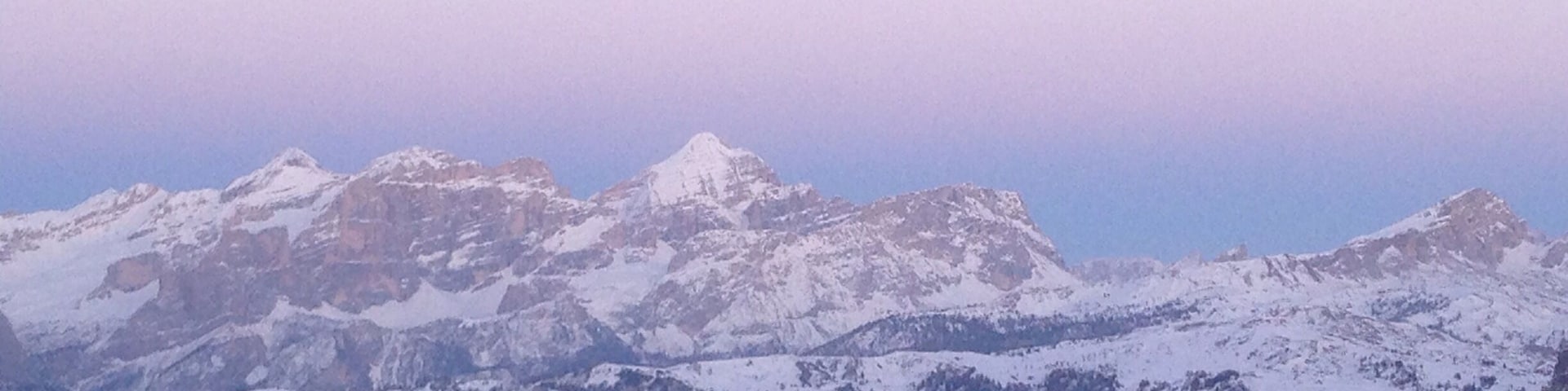 View from Passo Gardena just around sunset
