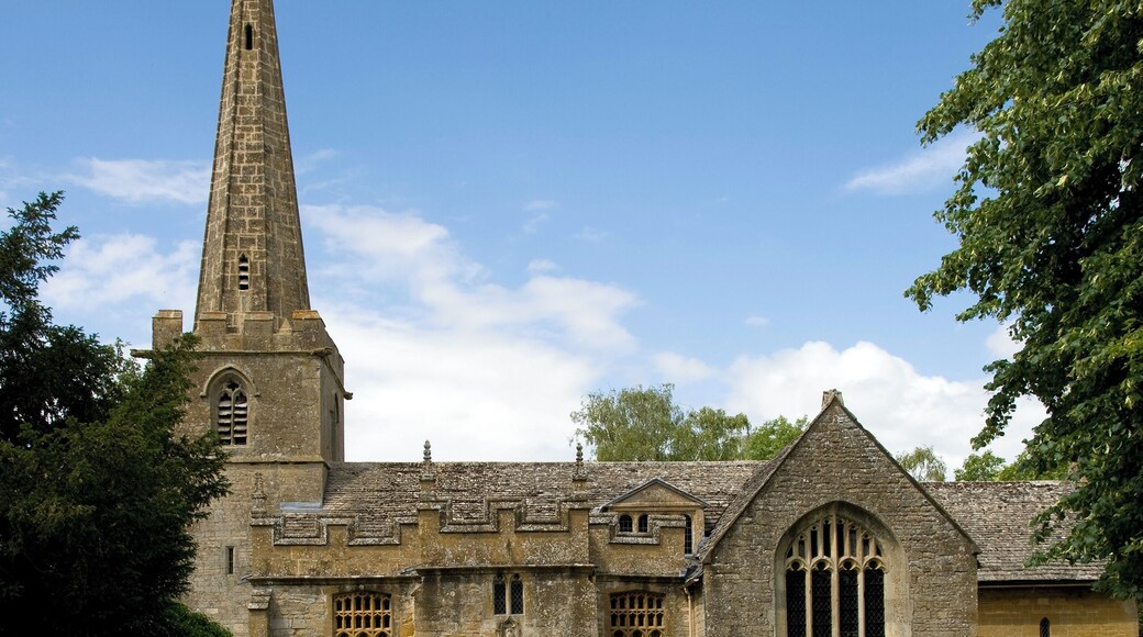 St Michael and All Angels parish church, Stanton, Gloucestershire, seen from the south