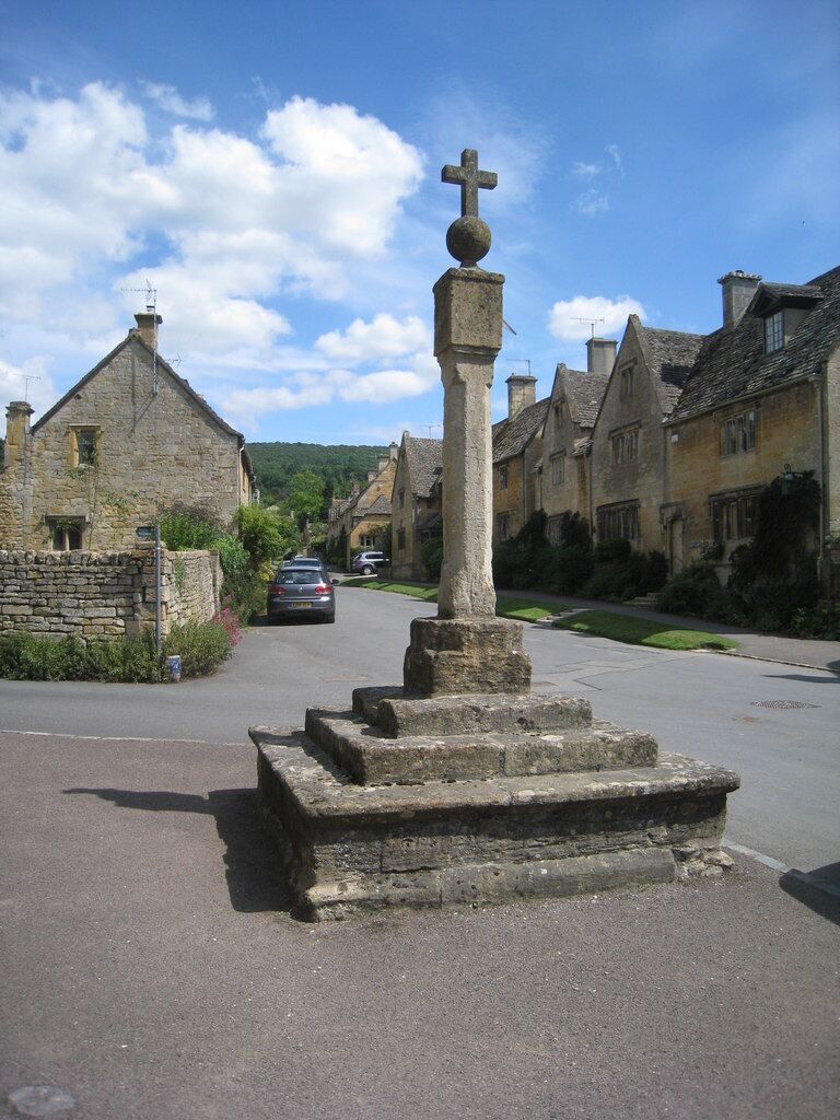 The Village Cross, Stanton. The base is medieval but the upper parts date from the seventeenth century.