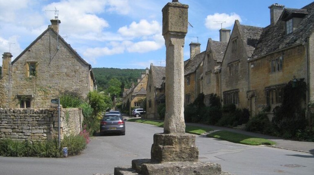 The Village Cross, Stanton. The base is medieval but the upper parts date from the seventeenth century.