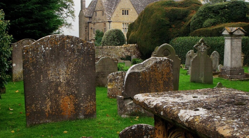 Stanton churchyard, Gloucestershire. This cemetery, the church and its surroundings can be seen in the episode "The Last Vampyre" (1993) from the tv series The Case-Book of Sherlock Holmes starring Jeremy Brett.