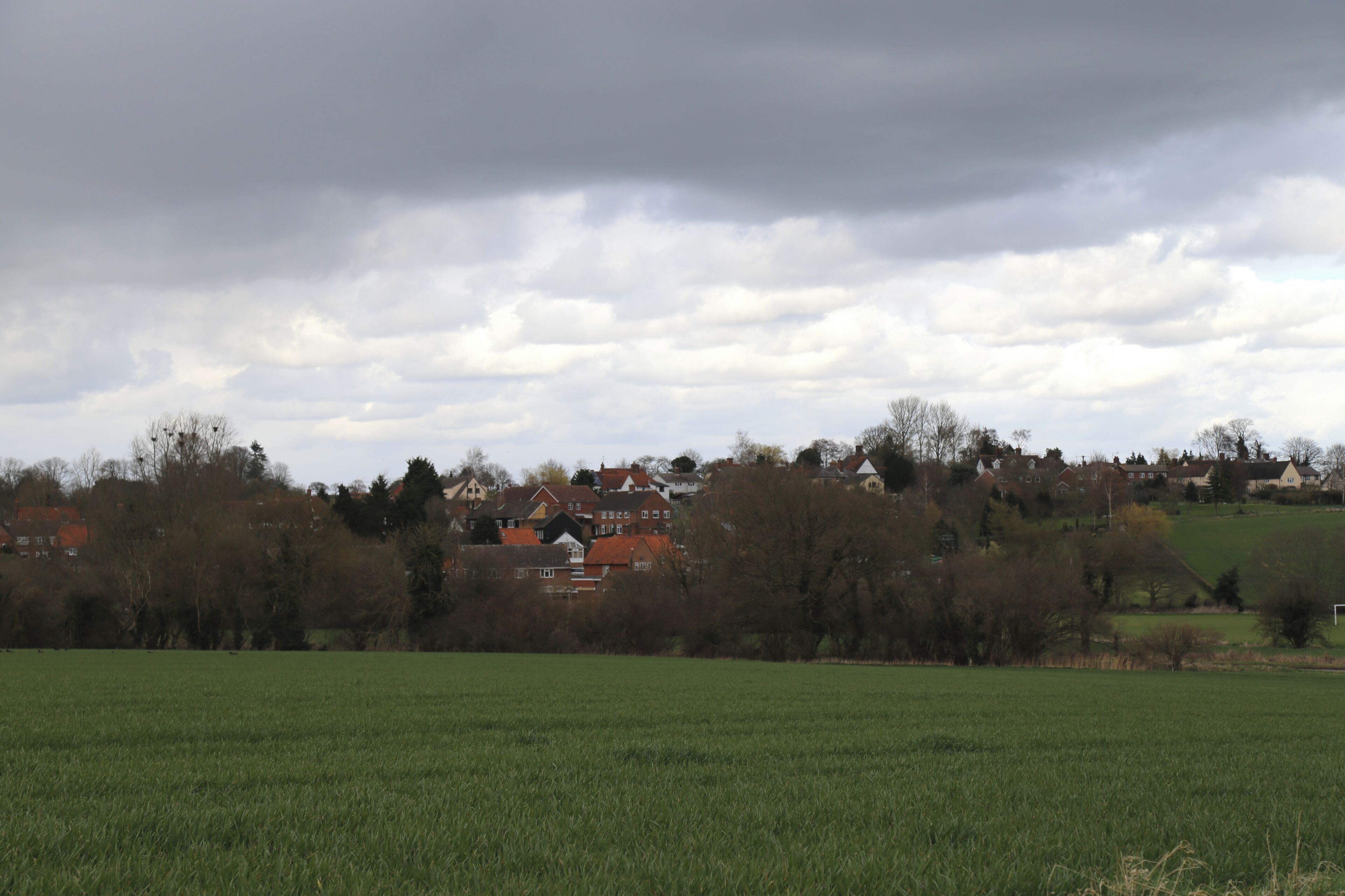 A view east over Tilty, Essex, England