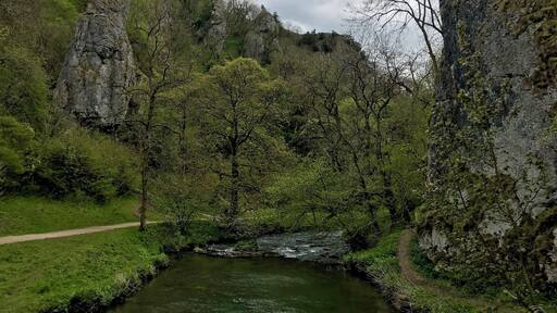 Ilam rock in Dovedale, Derbyshire