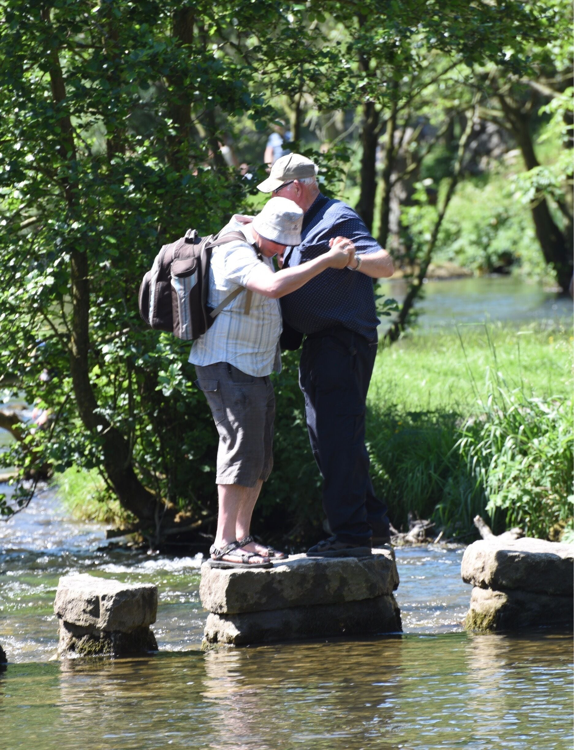 Stepping stones at Dovedale in the Peak District